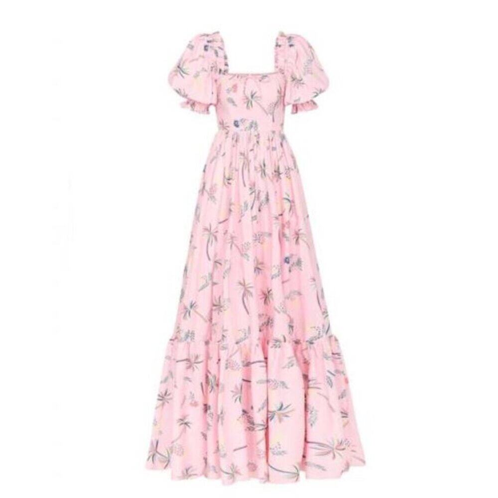 NEW Selkie Terrace Gown in Daiquiri Tropical Pink Maxi Dress Sx XS - Picture 2 of 8